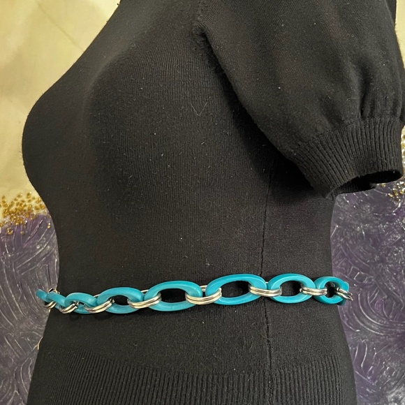 New York & Company Turquoise Link Chain Belt (NWT) - Picture 8 of 12